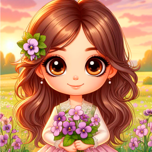 Children's riddle about violet