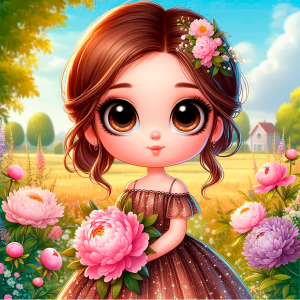 Children's riddle about peony