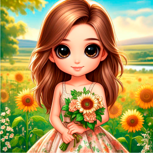 Children's riddle about sunflower