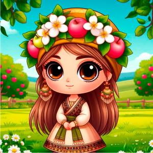 Children's riddle about the apple tree